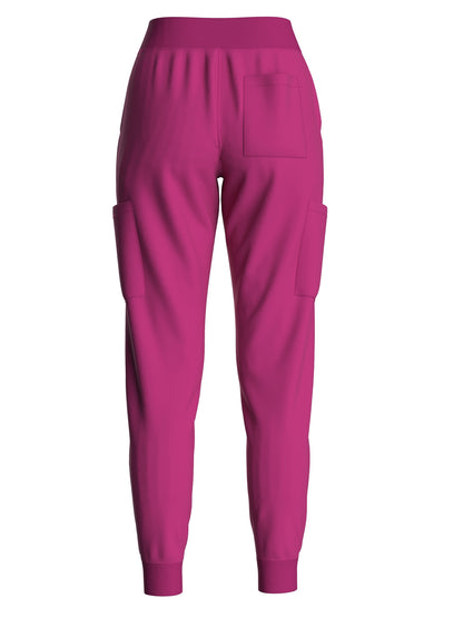 Women's Solid Two-piece Set - Elegant Short Sleeve V Neck Scrub Top & Drawstring Pants Outfits, Clothing