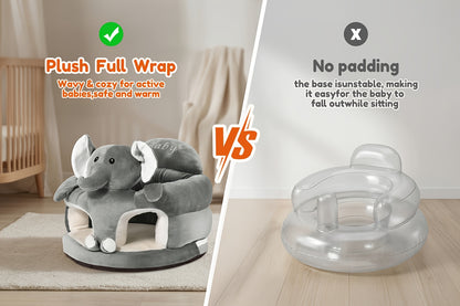 Toddler Seat |Toddler Sofa Chair, Infant Back Support Floor Chair, Plush Cartoon Animals Toddler Sofa, Toddler Floor Seater for Sitting Up, Portable Activity Seat for Toddlers, Living Room & Bedroom Friendly