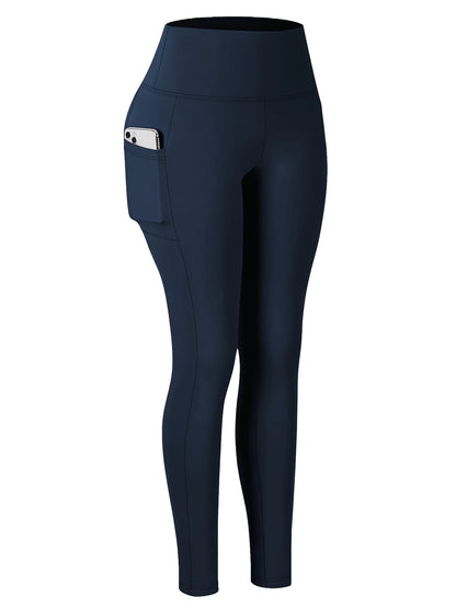 Women's Side Pocket Yoga Pants, Phone Pocket, High-waisted Butt-lifting, High-stretch Breathable, Versatile for Running And Fitness