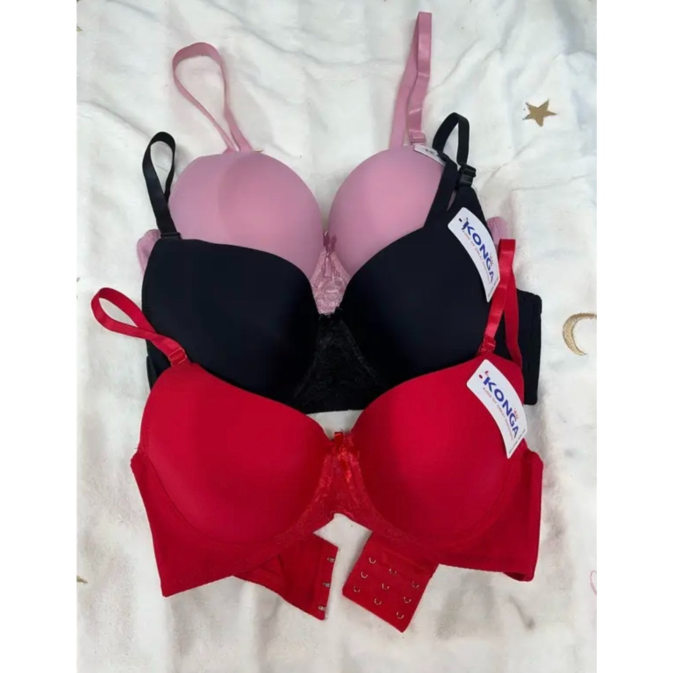 04* (6-Pack) Women's Classic Underwire Support Bra B cup C cup D cup DD cup