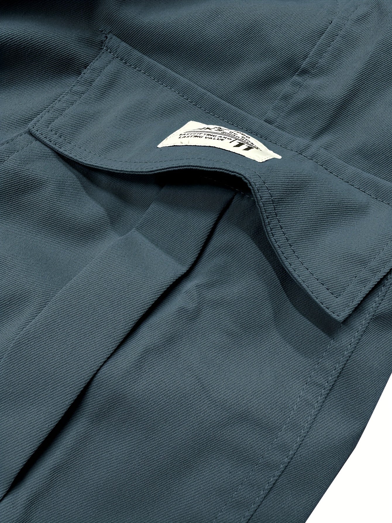 Men's Grey Polyester Cargo Shorts - product view 34
