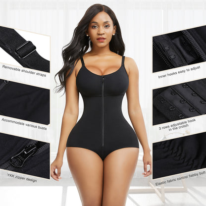Colombianas Body Shaper Tummy Control Shapewear Zipper Full Bust Corset Bodysuits