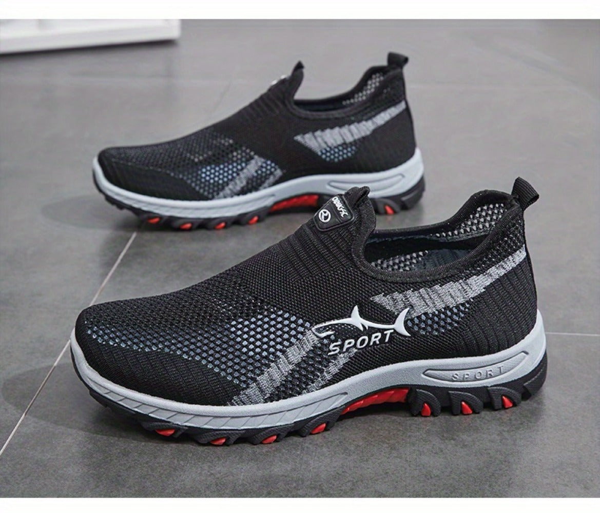 Men's Athletic Shoes - Breathable Comfort & Slip-On Ease