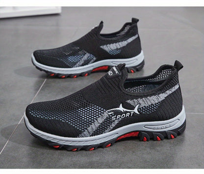 Men's Athletic Shoes - Breathable Comfort & Slip-On Ease