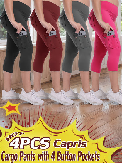 Women's Black/Pink/Blue/Rose Polyester High-Waist Leggings - product view 21