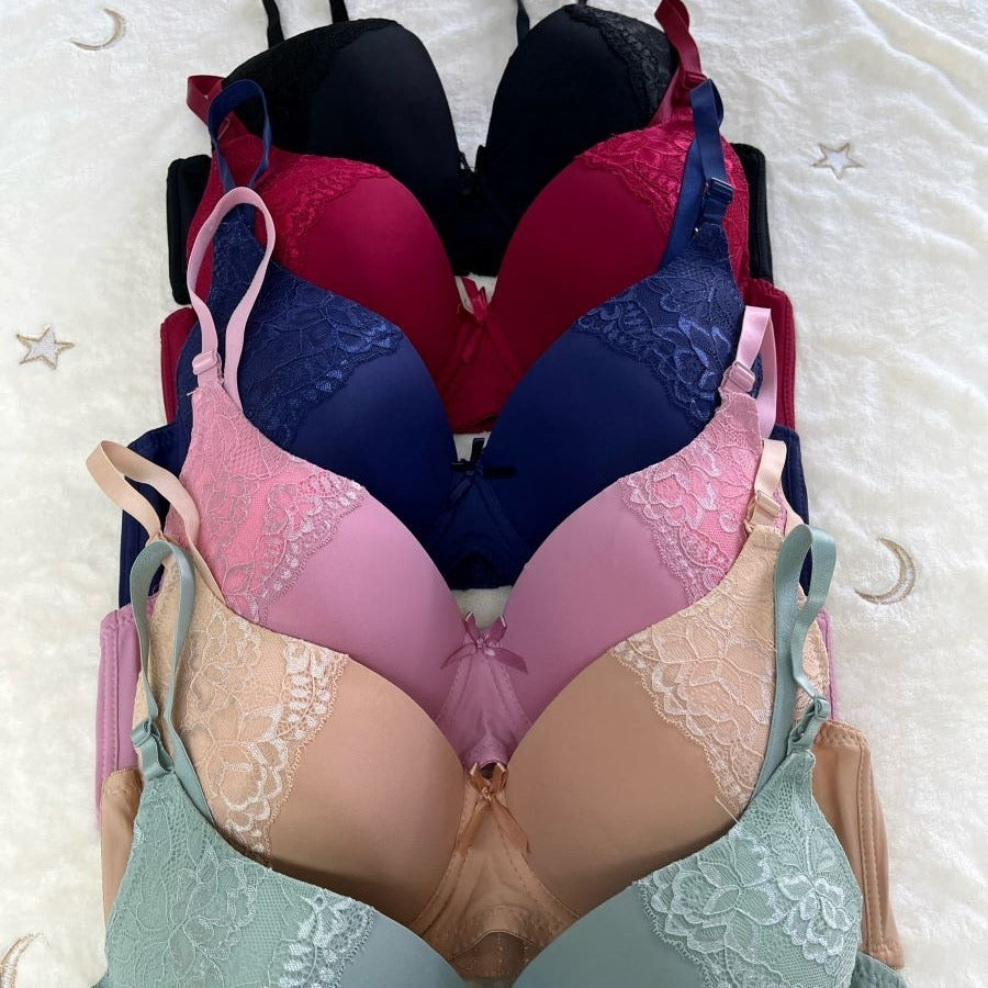 07 6Pack of Color 3Roe Button Bras B Cup and C Cup and D Cup and DD Cup