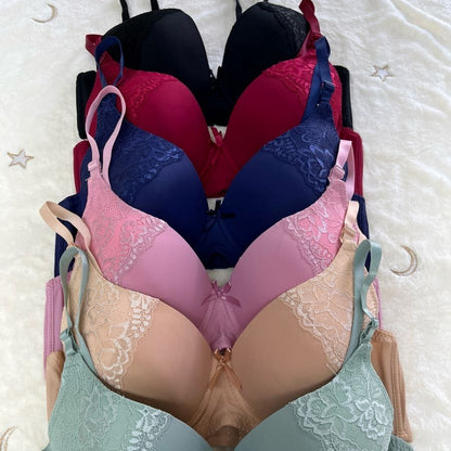 07 6Pack of Color 3Roe Button Bras B Cup and C Cup and D Cup and DD Cup