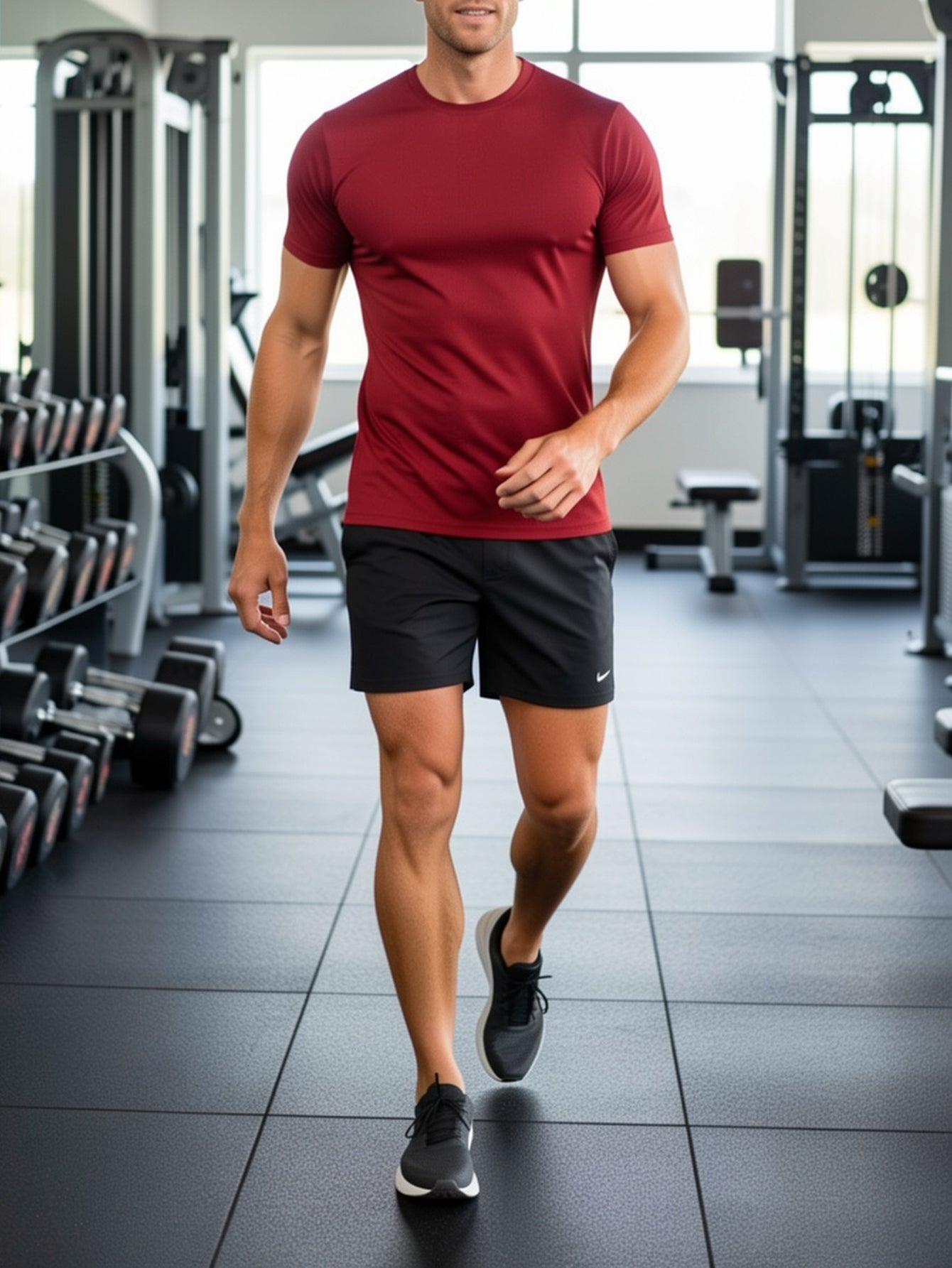 7pcs Men's Cotton Athletic T-Shirts - Comfortable, Moisture-Wicking Crew Neck Tees for Gym & Casual Wear, Perfect Gift Idea