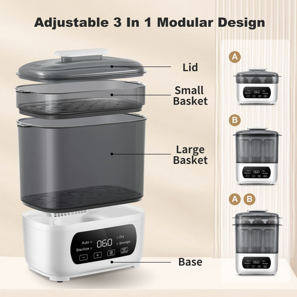 Bottle Sterilizer - Electric Steamer Dryer 4-in-1