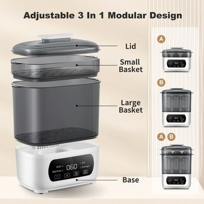 Bottle Sterilizer - Electric Steamer Dryer 4-in-1