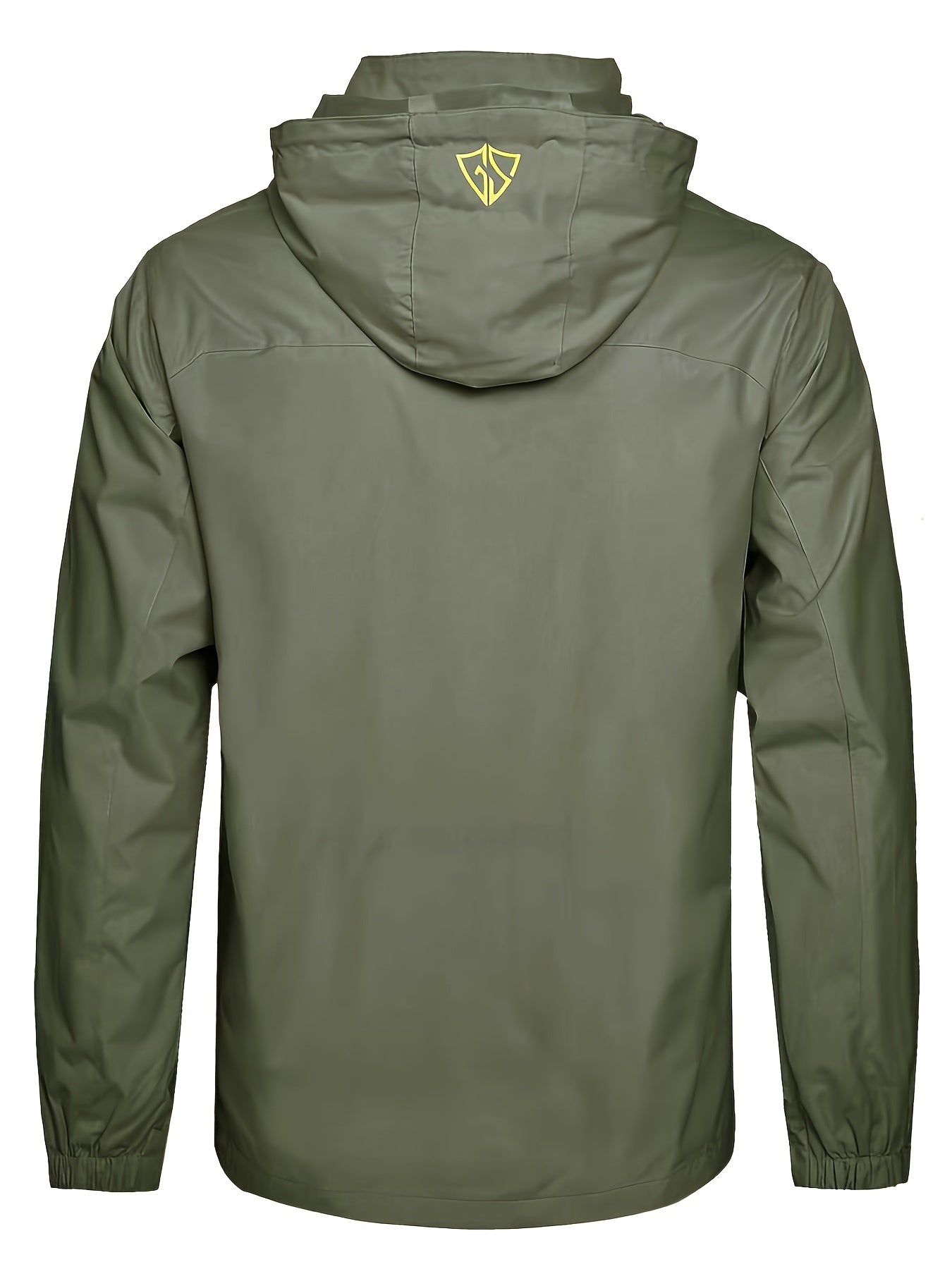 Men'S Rain Jacket Waterproof with Zipped Pockets Windproof Rain Jacket with Hooded
