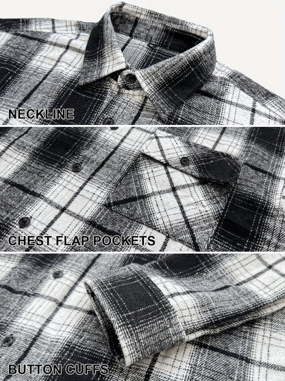 This Unisex, Retro-style Casual Shirt Features A Classic Plaid Design And A Minimalist Aesthetic. The Collared Design Makes It Suitable For Year-round Wear, And The Loose, Comfortable Fit Caters To Various Styling Needs. A Small Gift Is Included.