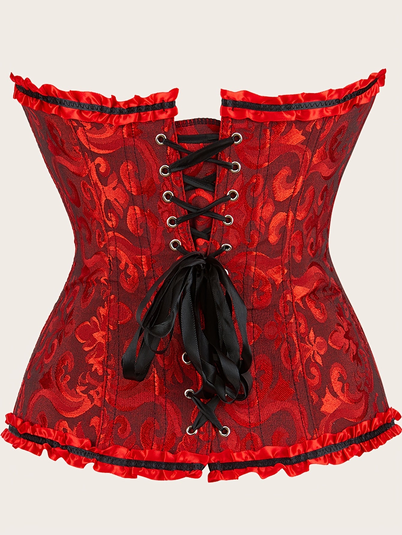 Palace Style Corset with Boning to Shape Waist And Push Up Bust, Sexy Jacquard Shapewear Top, Suitable for Wearing with A Dress, for Halloween Christmas
