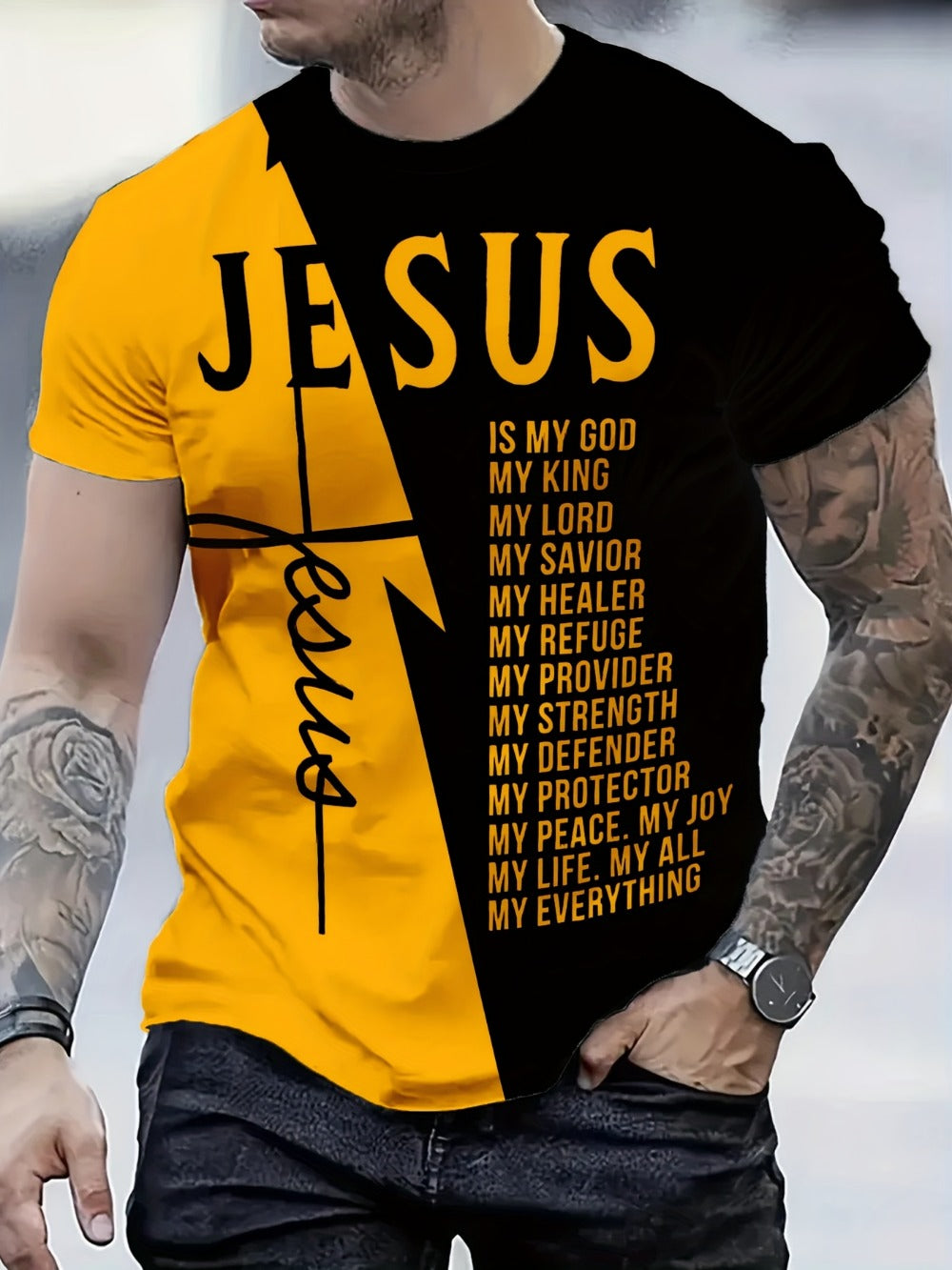 Men's Graphic T-Shirt - Crew Neck Short Sleeve Modern Style 147621