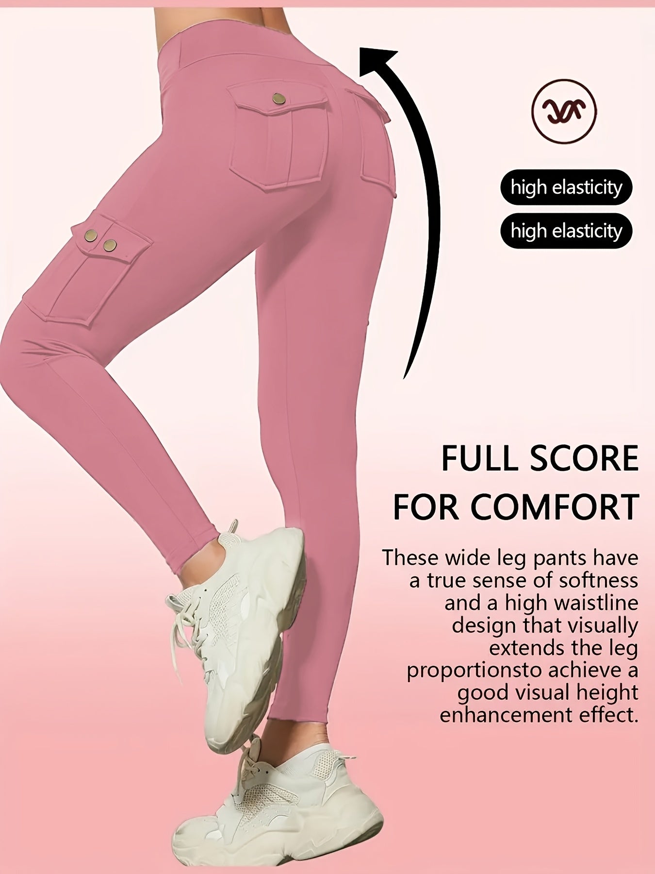 One-piece - Four-season Style Women'S Fashionable Work Pants With Pockets, Flares The Hips And Slims The Figure. Suitable For, Outdoor Leisure. Multi-pocket Ankle-length Pants, Casual Women'S Wear, Summer Women'S Wear. Available In Five Colors