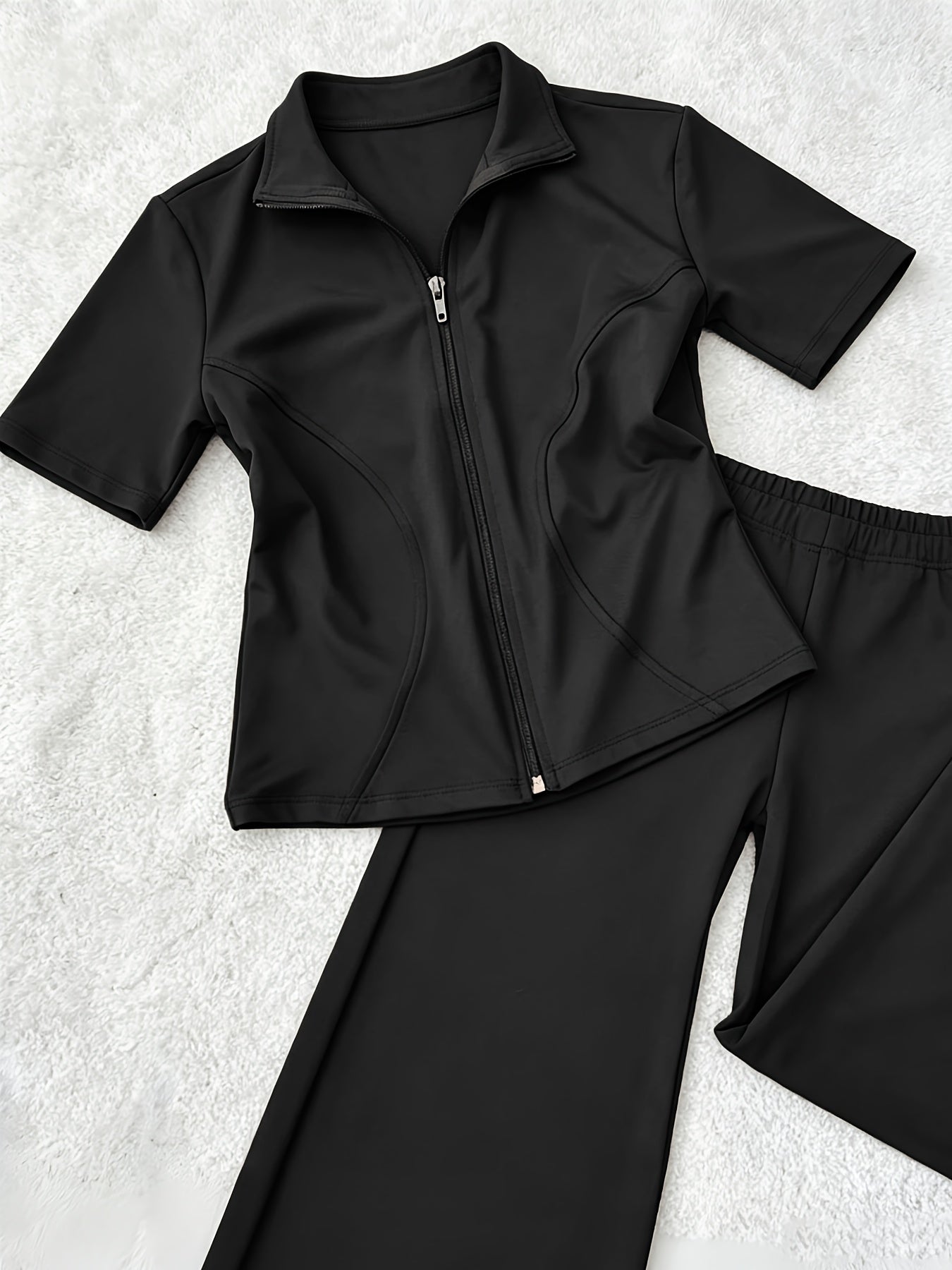 Women's Grey Polyester V-Neck Pants - product view 22