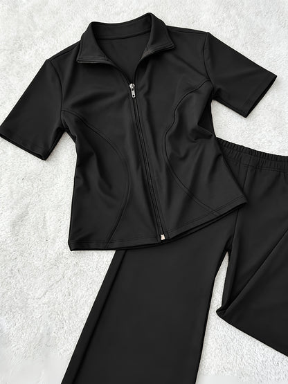 Women's Grey Polyester V-Neck Pants - product view 22
