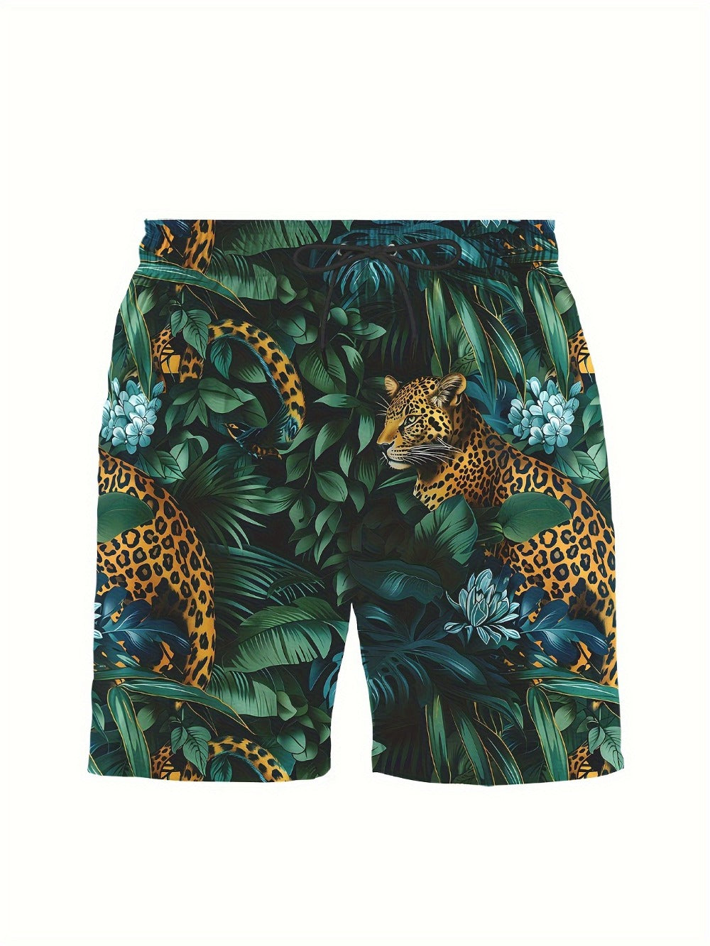 Men's Three-Piece Beach Outfit Set - Resort Print Summer Urban Edition