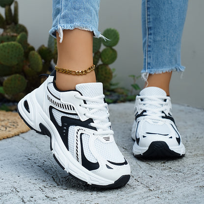 Athletic Shoes for Women Featuring Color-Blocking Design, Breathable Mesh for Running And Walking, And Casual Styles That Add Height., Women Shoes, Sneakers