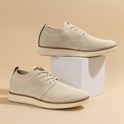 Men's KnitFlex Breeze Mesh Sneaker Oxford Lace-Up Lightweight Casual Athletic Walking Shoes Father's Day Gift