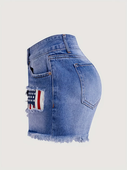 Women's Summer Casual Shorts - Retro Loose Wide-Leg with Frayed Edges & Front Buttons, Mid-Rise 100% Polyester, Lightweight 300gsm Breathable Fabric for Beach, Picnics, Casual Outings
