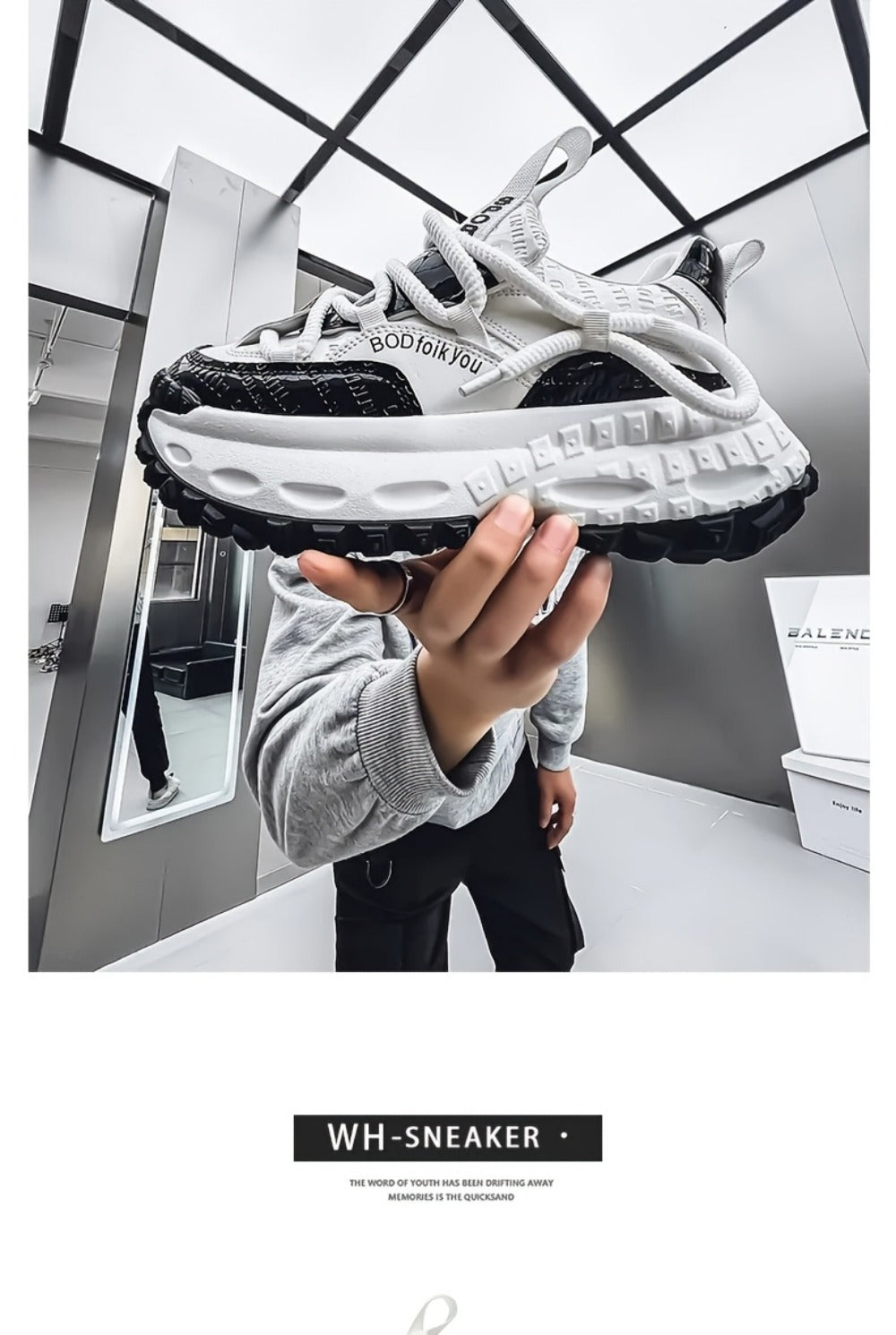 Men's Sneakers - Non-Slip Sole Platform Sole for Outdoor & Travel 515301