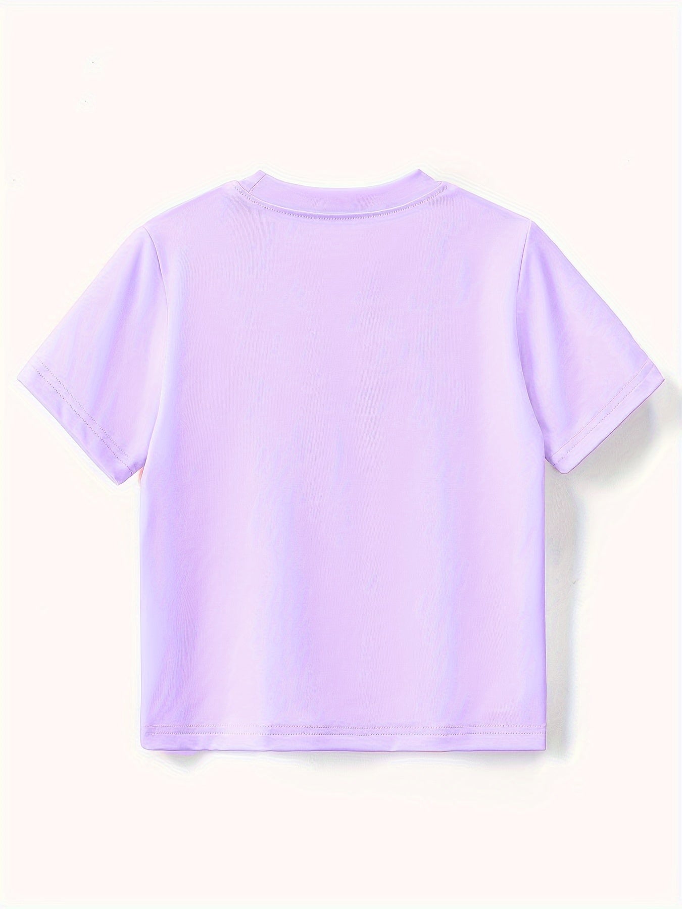 ' 100% Cotton "My Mom Always Wonders..." Letter Print T-Shirt - Cute Short Sleeve Round Neck Top with Asymmetrical Hem, White Casual Casual Attire & Play Outfits, Easy-Care Clothes (1-10 Years)