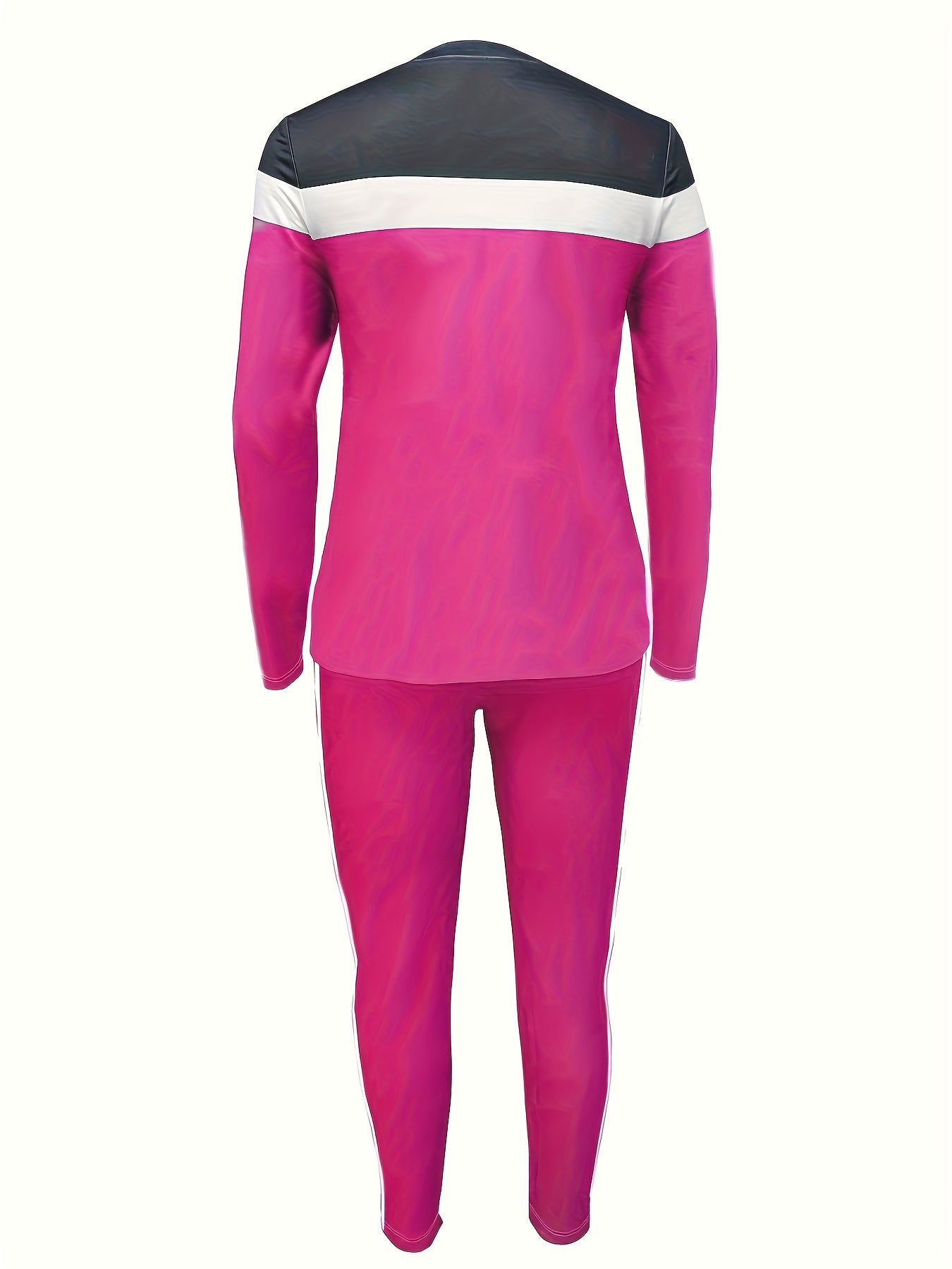 Ladies' Casual Two-piece Set, Striped Printed Trousers with Pockets for Thanksgiving Blessings