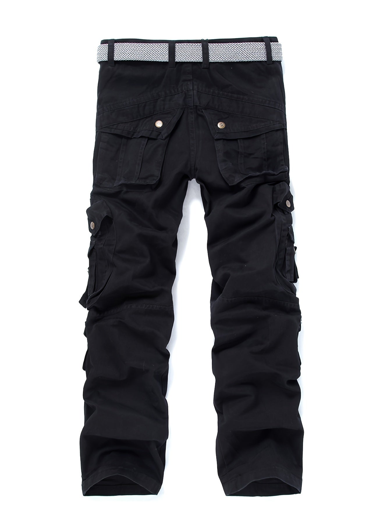 100% Cotton Men's Casual Cargo Pants, Breathable Comfy Outdoor Trouser with Multi Pockets for Outdoor Hiking Trekking Traveling Camping
