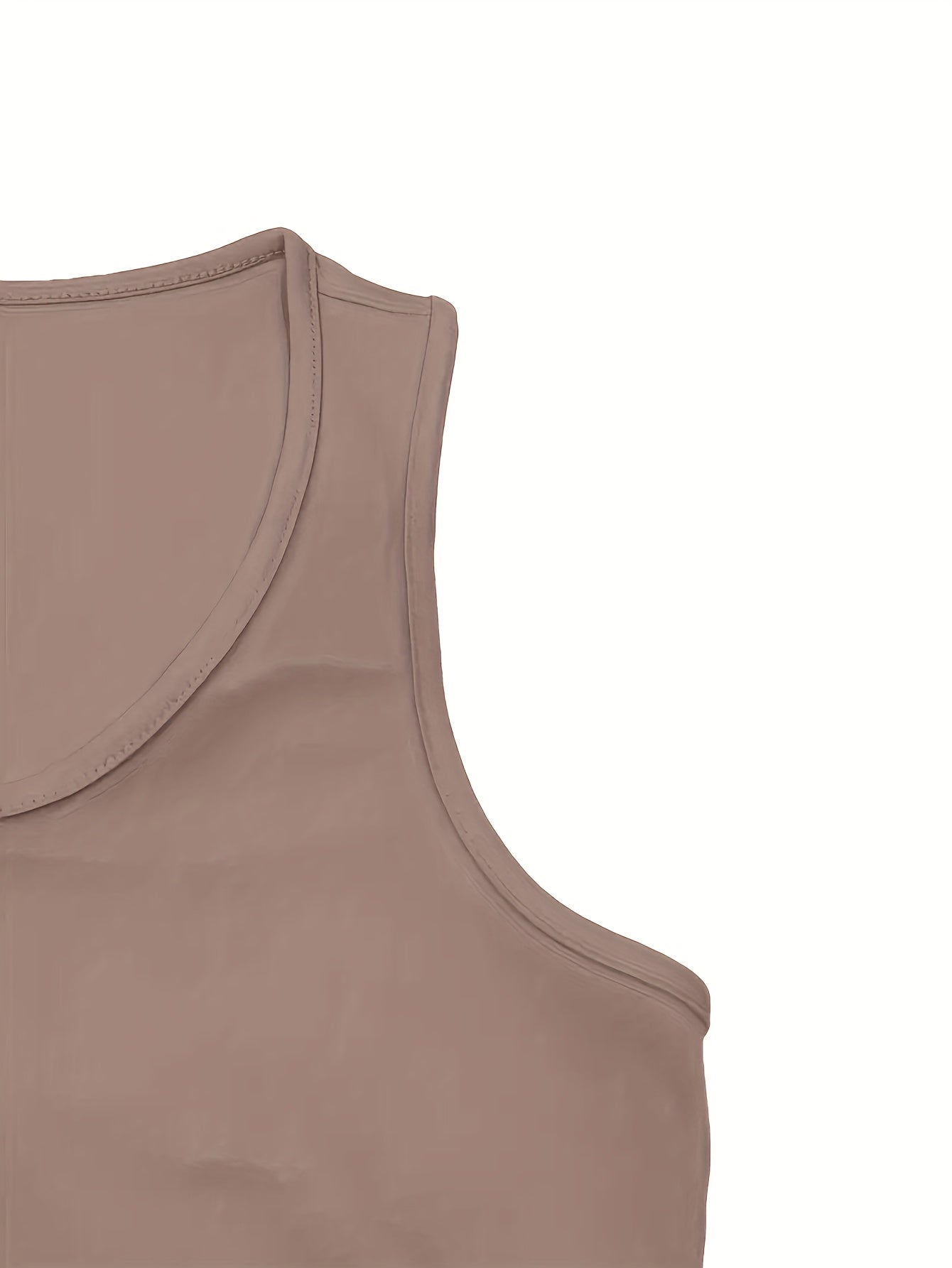 Black Polyester V-Neck Sleeveless Shorts - product view 35