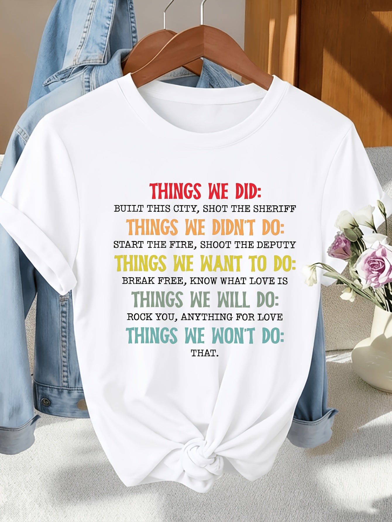 Things We Did Didn't Want Will Won't Do Tee, Retro Vintage T-Shirt, things we did tee, funny tee Analyze listing