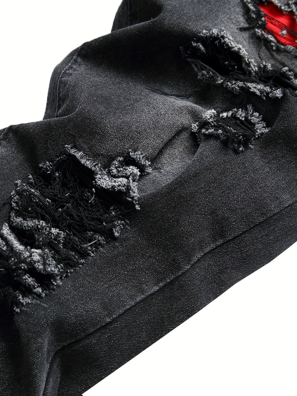 Women's Jeans - Black Distressed Stretch