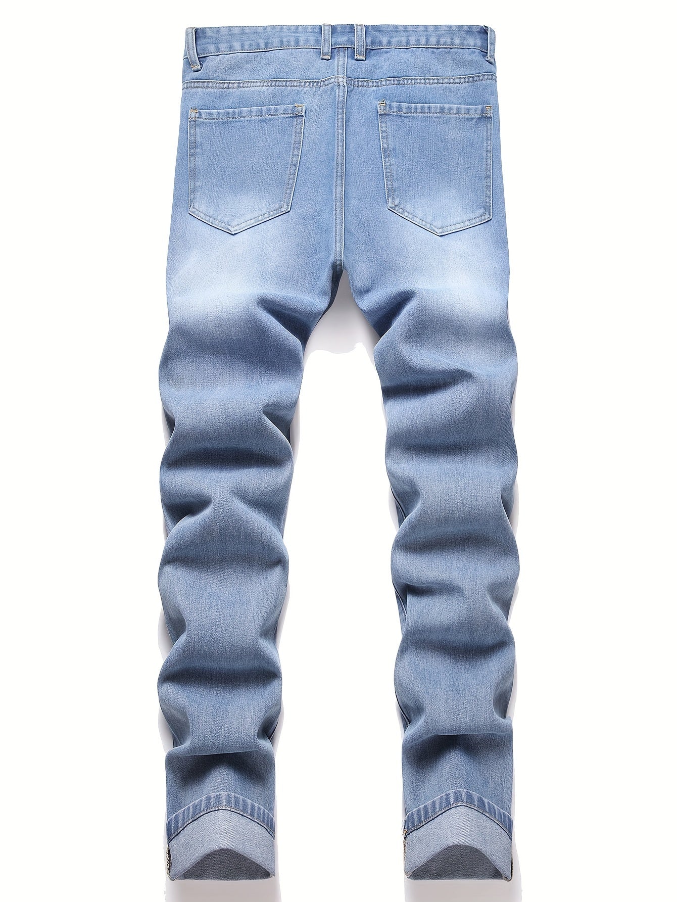 Slim Fit Men'S Jeans with Embroidery And Ripped Details