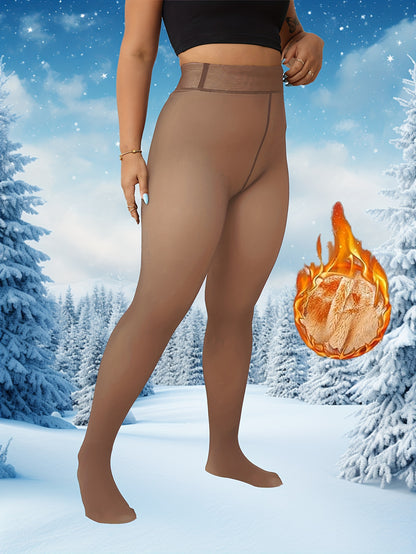 Women's Winter Large-size Pantyhose, Providing Excellent Warmth with High Elasticity. Fashionable And Casual Design, with A High-waist Feature. Suitable for Autumn And Winter Seasons. Can Be Perfectly Matched with Short Skirts And Boots.