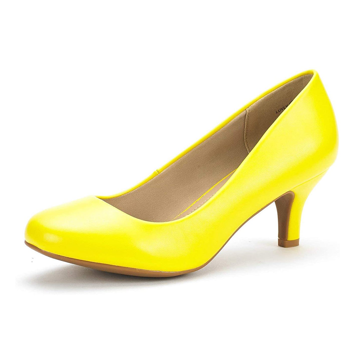Women's Luvly Bridal Wedding Party Low Heel Pump Shoes Women’s High Heel Dress Pump Round Toe Shoe Classic Office Special Dressy Casual Wedding Pump Shoes