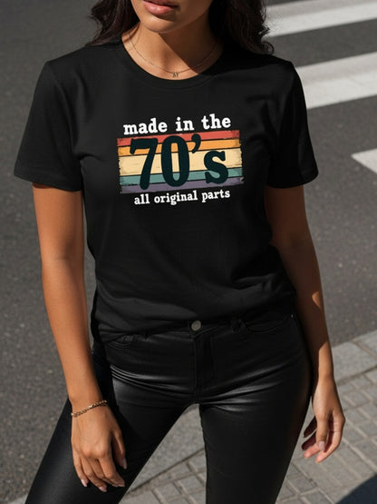 Women's Black Polyester Printed Striped T-Shirt - product view 10