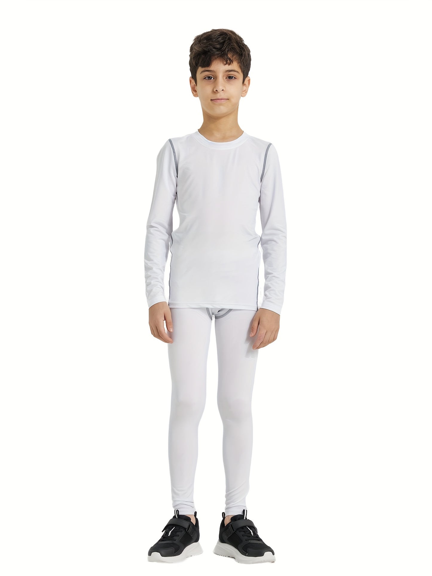 Boys' Sports Compression Set 2pcs Youngsters's Warm Underwear, Perfect for Outdoor
