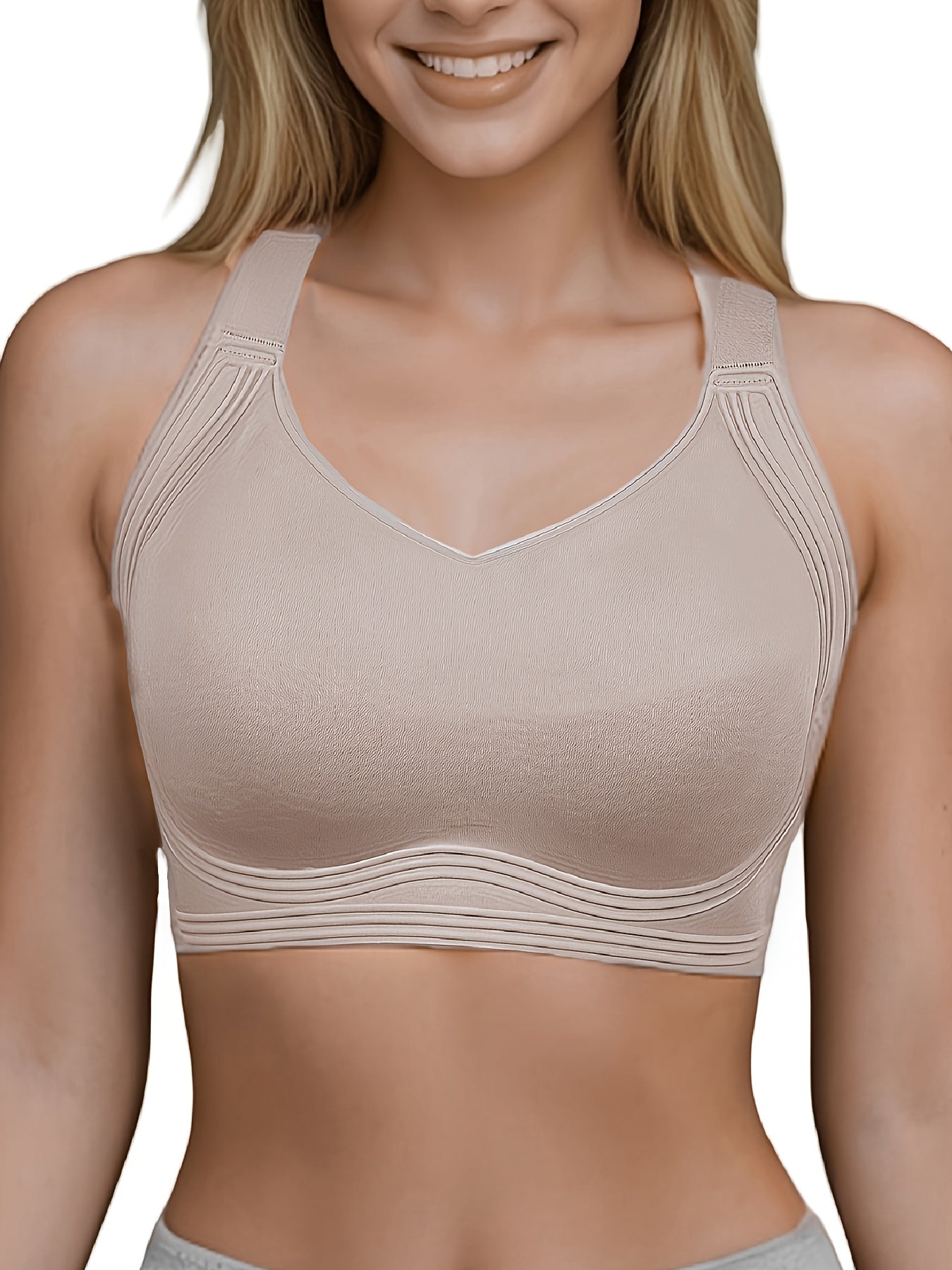 Women's Wireless Bra Comfortable Breathable Seamless Bra Soft Sleeping Bra Push Up Women's Underwear Daily Casual Bra Full Cup Sports Bra Suitable for Daily Wear Adjustable Shoulder Straps