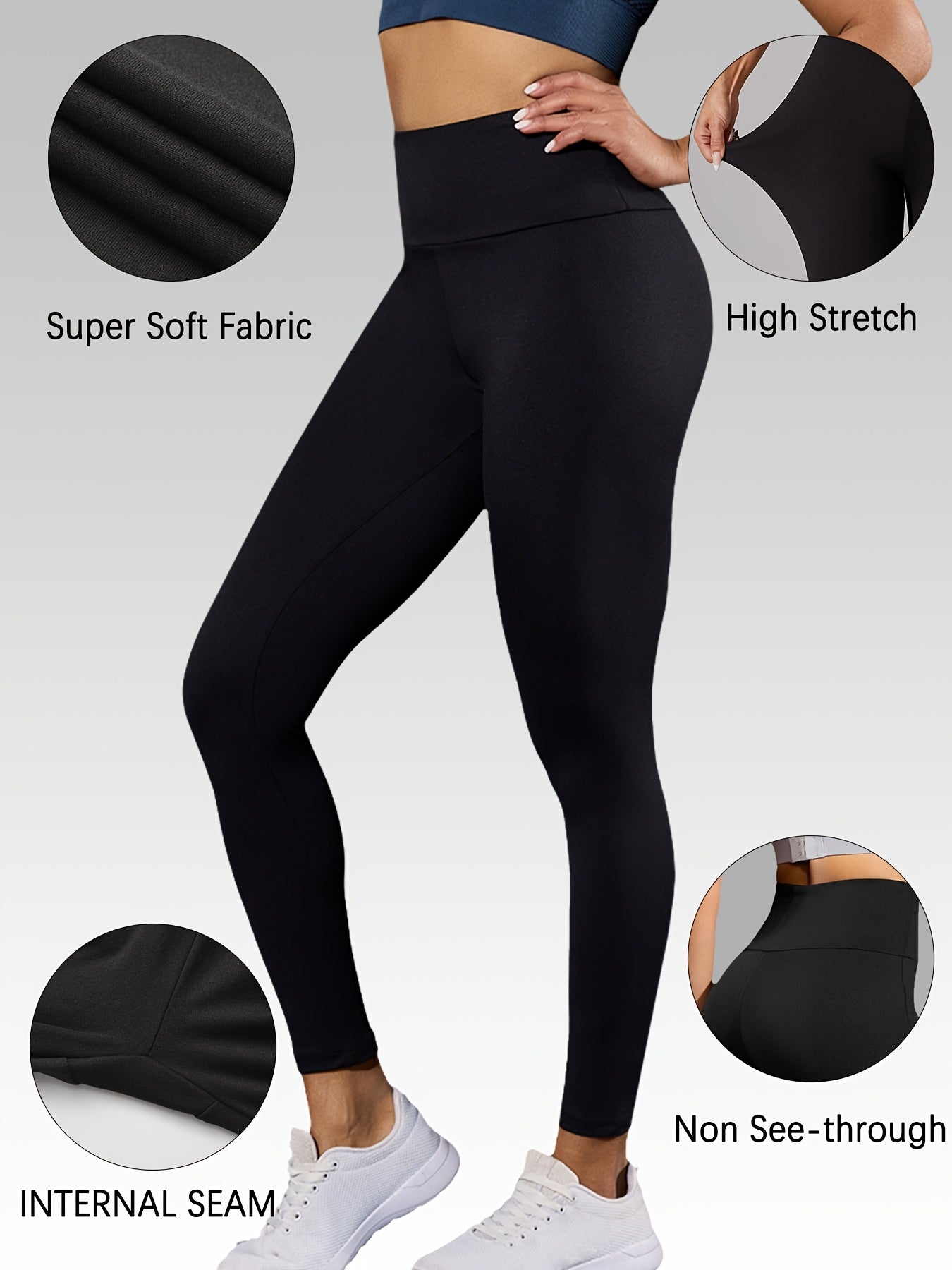 5 Pack Women'S High Waisted Tummy Control Leggings - Super Soft 4-Way Stretch Workout Yoga Running Pants, Full-Length Non-Sheer Gym Leggings with Full Coverage, All-Season Comfort in 5 Colors (Pink, Brown, Black, Navy, White) - Snug Fit for Gym, Yoga & Ca