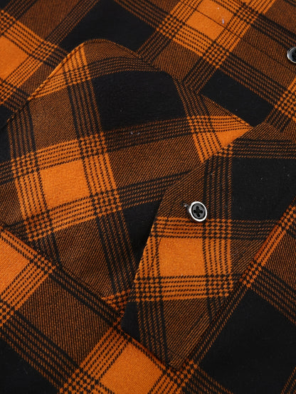 Men's Hooded Heavy Winter Jacket - Plaid Shirt Jacket, Plaid Workwear, Long Sleeves with Pockets, Hand Washable, Suitable for Logging, Activities - Cold Weather Casual Wear, Men's Winter Outerwear, Men's Jacket, Halloween/Christmas Costume