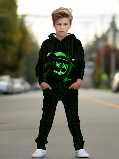 Random Sent .Boys 3D Print Hoodie Set Hoodie Pant Pocket Set, for Outdoor