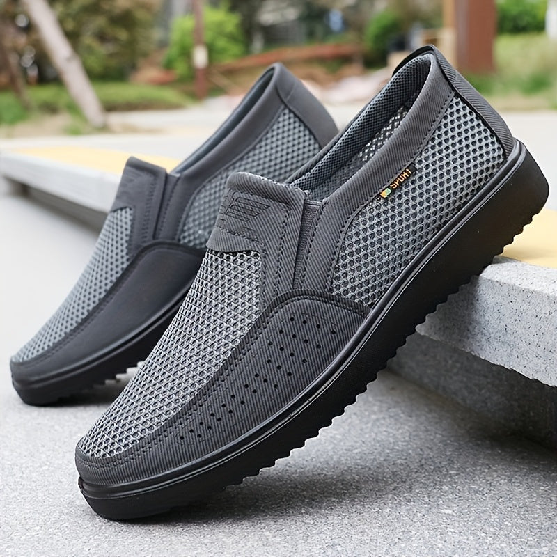 [Sneakers] Ultra Lightweight Slip on Casual Shoes- Men'S Comfy Low Top Walking Shoes- Breathable Mesh& Rubber Sole- for Outdoor Activities, Fishing, Park, Workout- Perfect Gift for Men