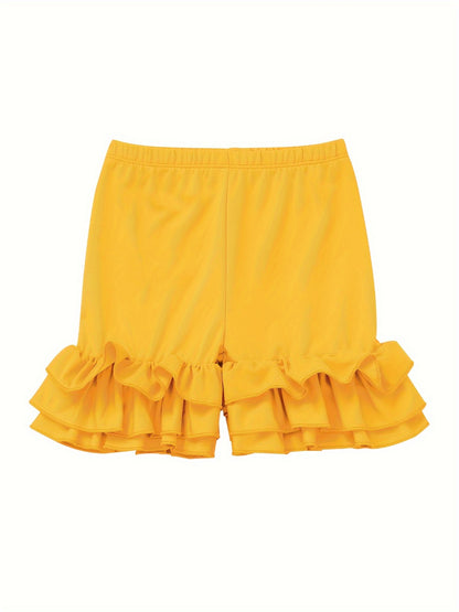 Girls' Solid Color Shorts - Summer 9189