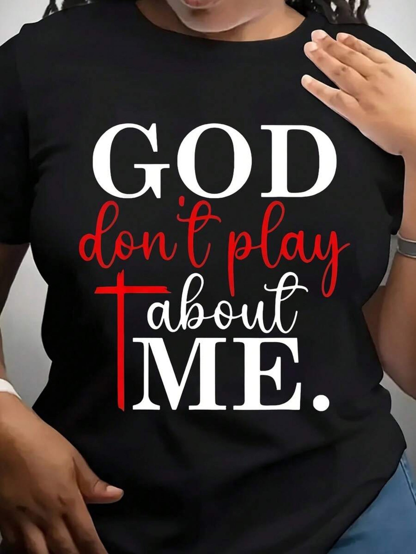 Plus Size, God Is Not Kidding Me About This Christian Faith Statement T-shirt, Unisex, Religiously Inspired Message Top, a Creative Spiritual Gift, Perfect for Any Holiday or Celebration to Give to Friends and Family