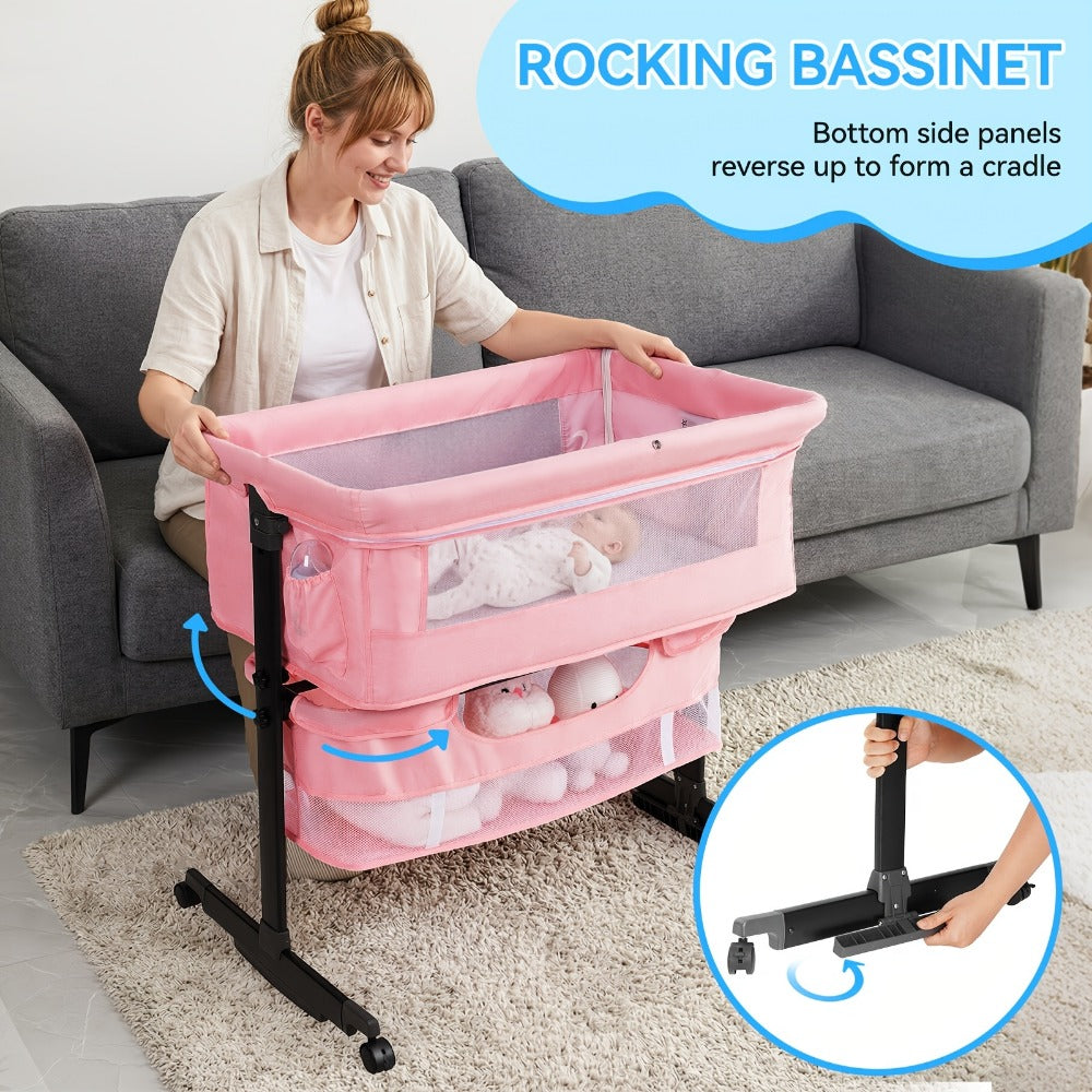 Baby Bassinet - Portable Foldable Bedside Cradle