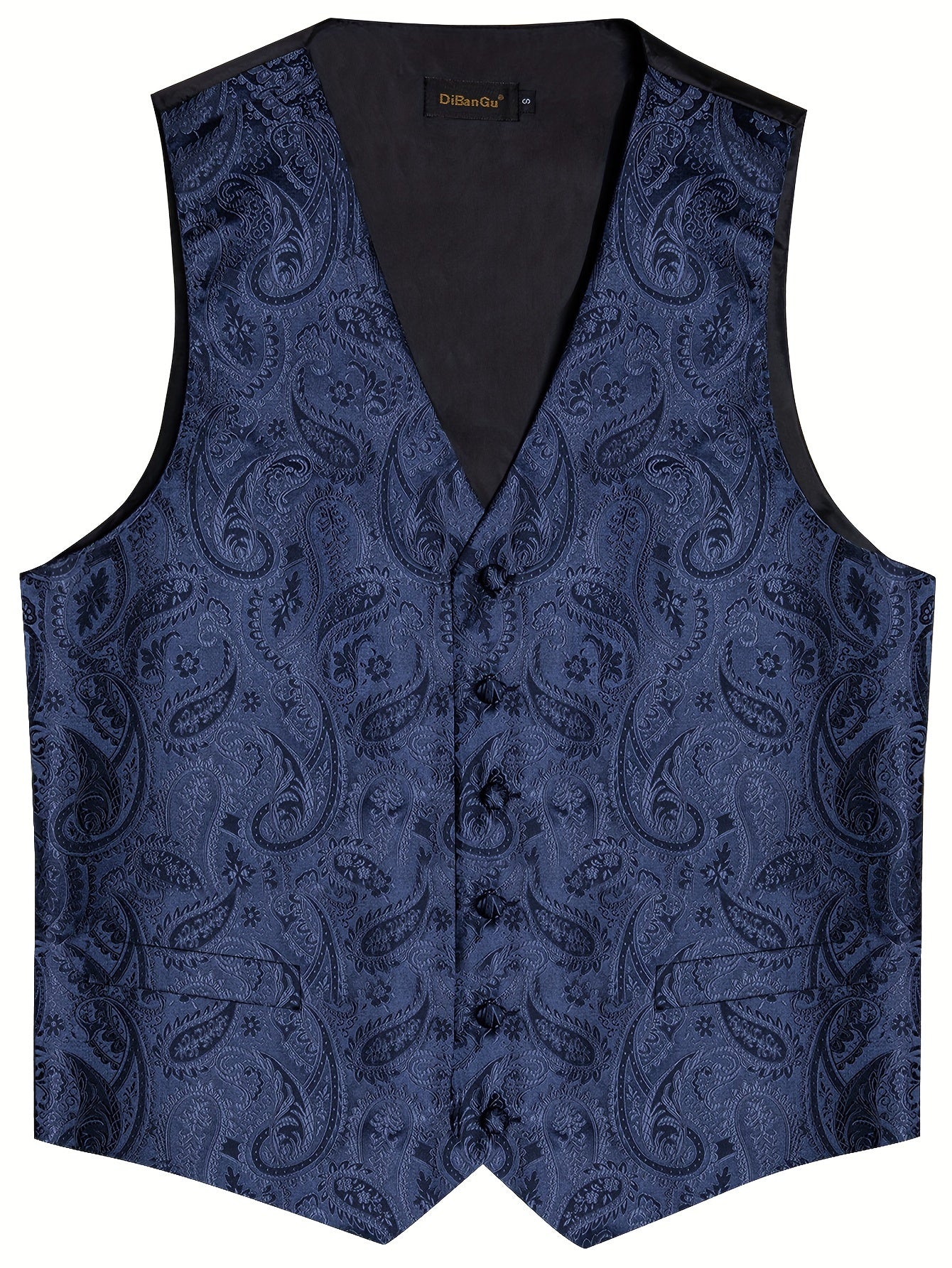 Men'S Classic Formal Suit Vest And Necktie Set - Elegant Red Paisley Design, Made from Non-Stretch Fabric, Featuring a Button Front Closure, Suitable for All Seasons Including Weddings, Business Events, And Parties - Formal Wear for Men, Plus Size