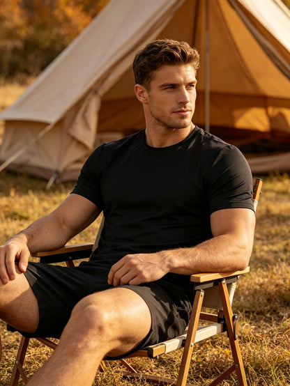Men's Classic Performance T-Shirt - Crew Neck Short Sleeve Style 6677