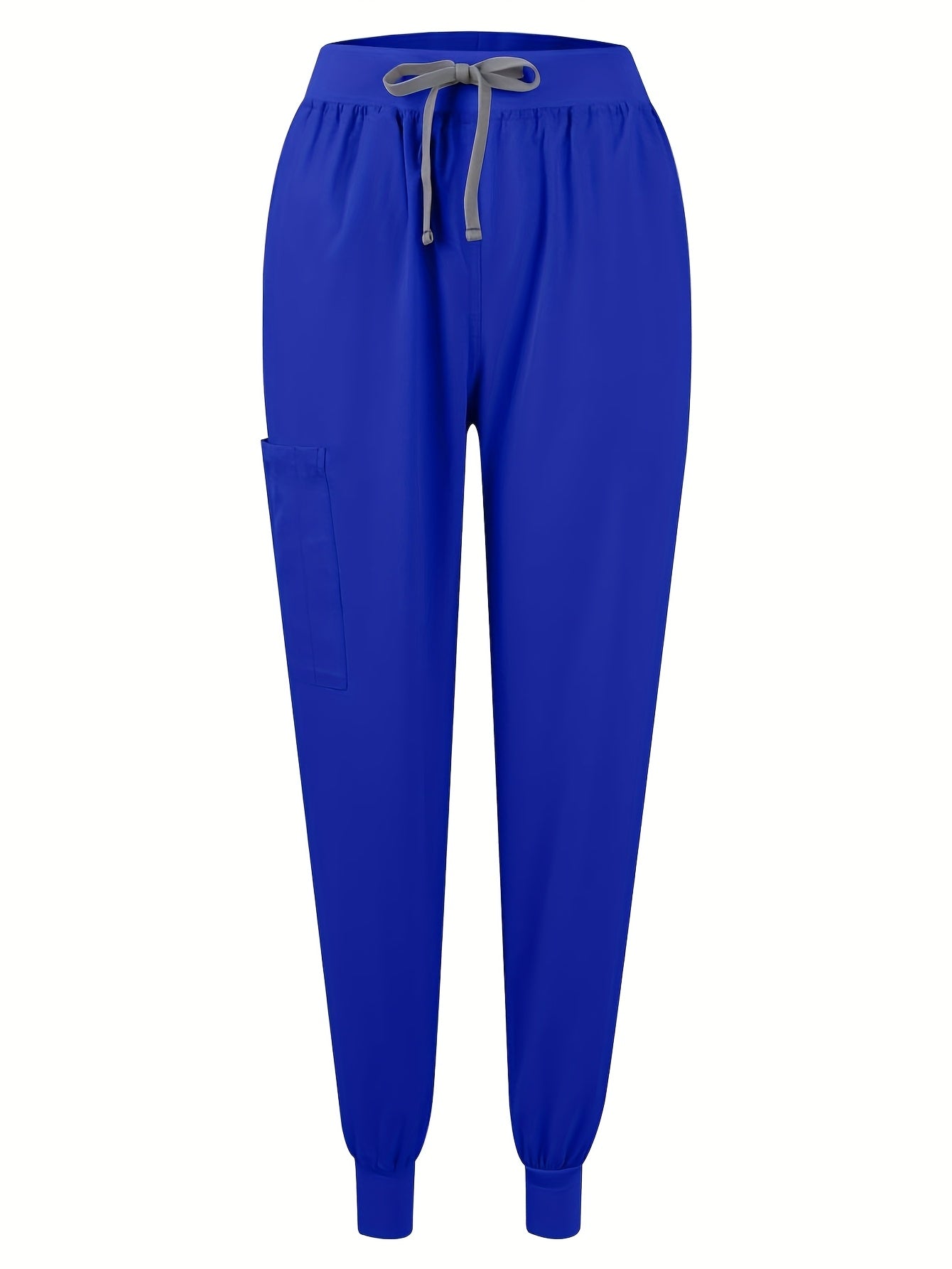 [Breathable Scrubs Set] Scrubs Top And Pants Unisex Breathable Quick Drying Scrubs Uniform Women And Man Scrubs Set V-Neck Top T-Shirt And Tapered Leg Jogger With Drawstring Nursing Uniforms Set Suitable For Pet Hospitals, Dental Clinics, Nursing Work, Et