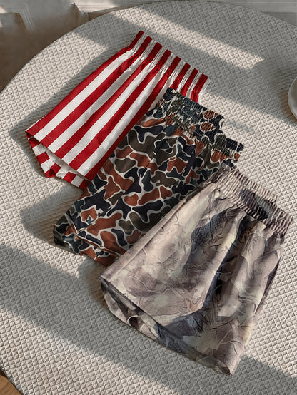 3pcs Women's Camo Print Shorts - Short Length Athletic Running Shorts with Camouflage, Beltless & Machine Washable Fabric Suitable for Gym, Outdoor, Casual Attire, Casual Shorts Pack