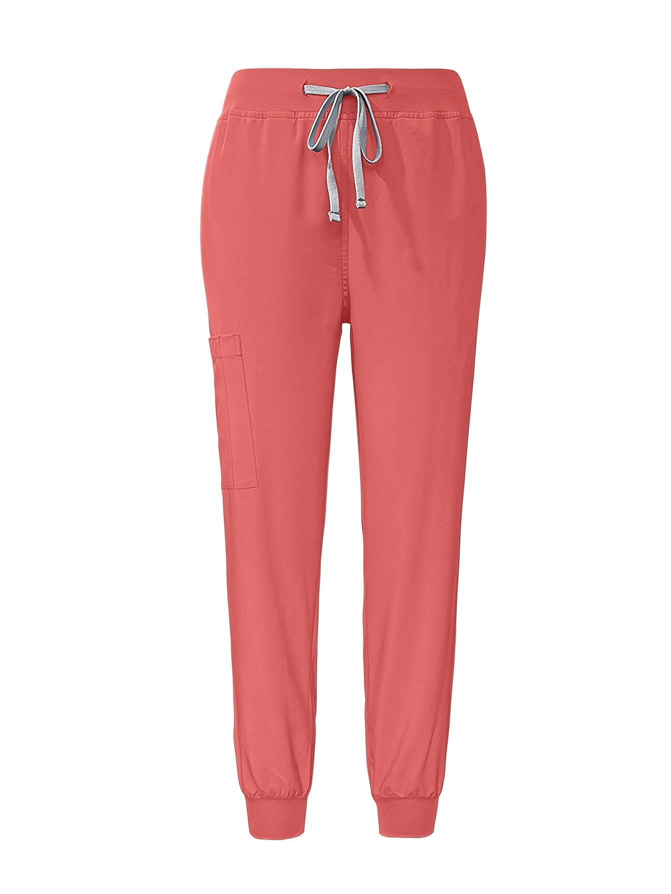 [2pcs Scrub Suit Set] Ships From The United States] 2pcs Set Scrub Suit Set for Women Modern V-neck Top T-shirt & Tapered Leg Jogger Pants with Drawstring Nursing Uniforms Set Suitable for Pet Hospitals, Dental Clinics, Nursing Work, Etc